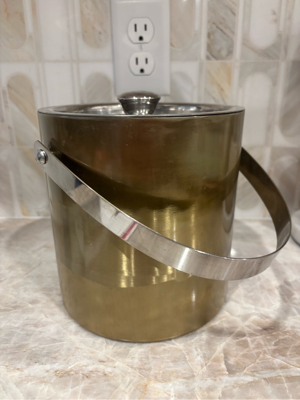 Champagne Bucket Silver and Gold Bar Cart Ice bucket